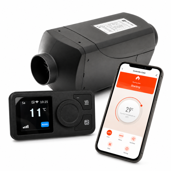 CALOR CA 2 Diesel Standheizung 12V mit Smart Control, Flüsterpumpe und Einbaurahmen
